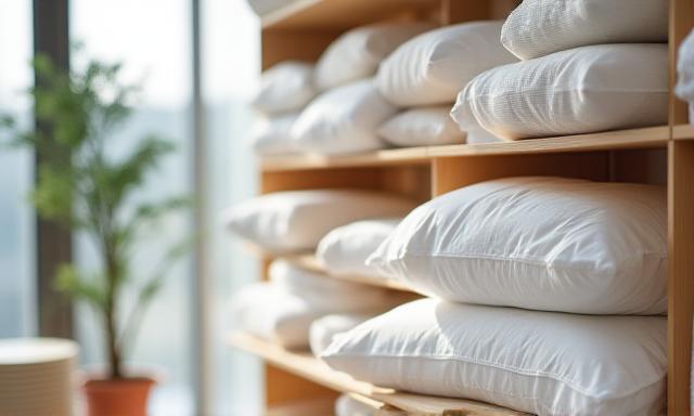 Pillow fitting station with natural lighting