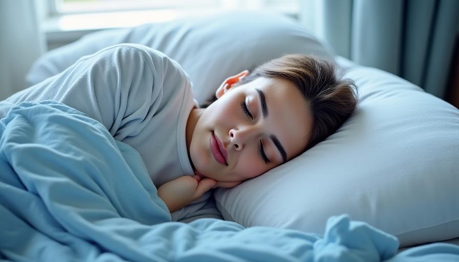 Person sleeping peacefully